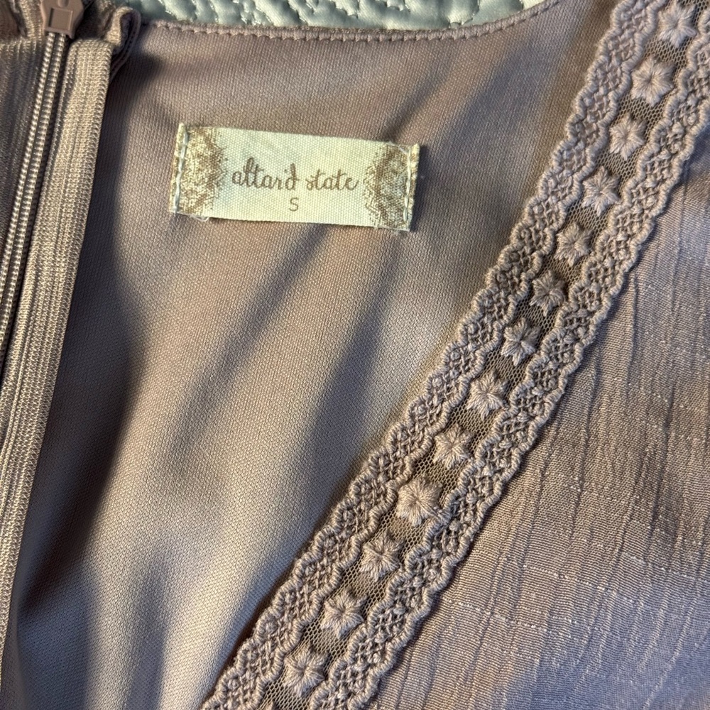 Alter’d State Mauve Lace-Trimmed Maxi Dress - Picture 6 of 16